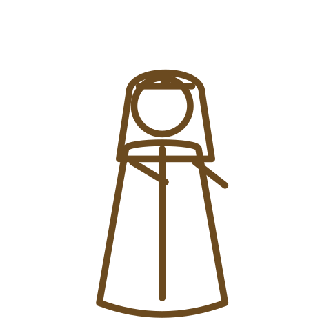 Bathsheba — Original line-art illustration, symbolic rather than a portrait — no claim of historical likeness