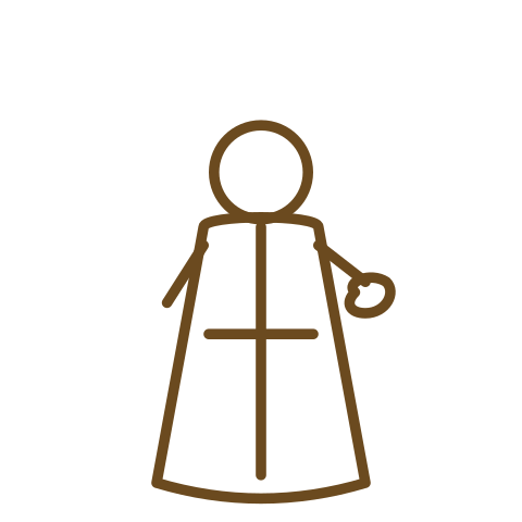 Boaz — Original line-art illustration, symbolic rather than a portrait — no claim of historical likeness