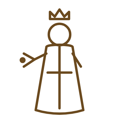 David — Original line-art illustration, symbolic rather than a portrait — no claim of historical likeness