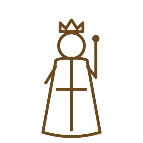 Saul — Generic line-art icon for kings — symbolic, no claim of likeness