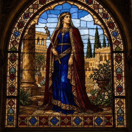 Candace — Generic stained-glass icon for queens -- symbolic, no claim of likeness