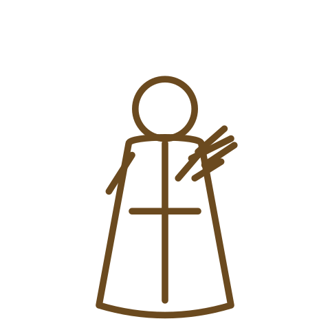Isaac — Original line-art illustration, symbolic rather than a portrait — no claim of historical likeness
