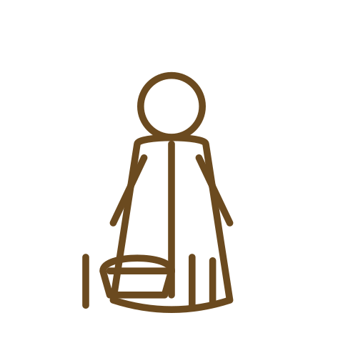 Jochebed — Original line-art illustration, symbolic rather than a portrait — no claim of historical likeness