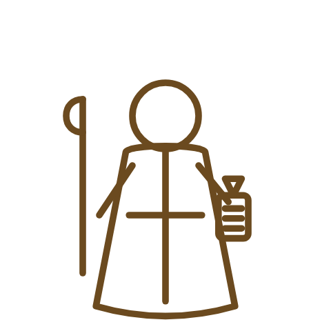 Moses — Original line-art illustration, symbolic rather than a portrait — no claim of historical likeness