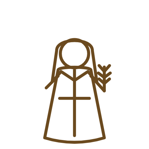 Ruth — Original line-art illustration, symbolic rather than a portrait — no claim of historical likeness
