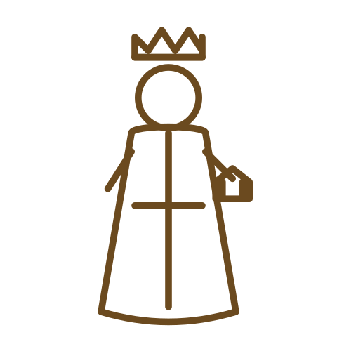 Solomon — Original line-art illustration, symbolic rather than a portrait — no claim of historical likeness
