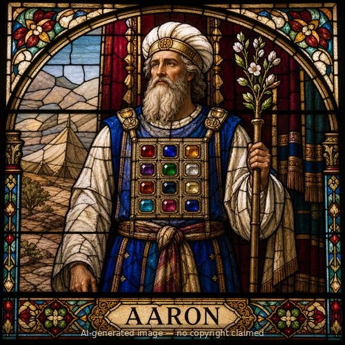 Aaron — stained-glass style portrait