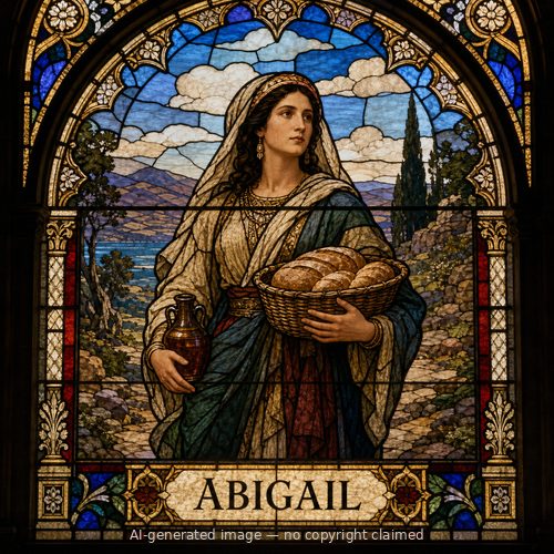 Abigail — stained-glass style portrait