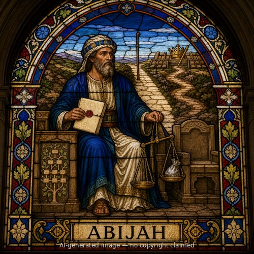 Abijah — stained-glass style portrait