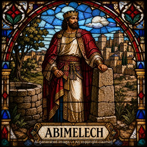 Abimelech — stained-glass style portrait