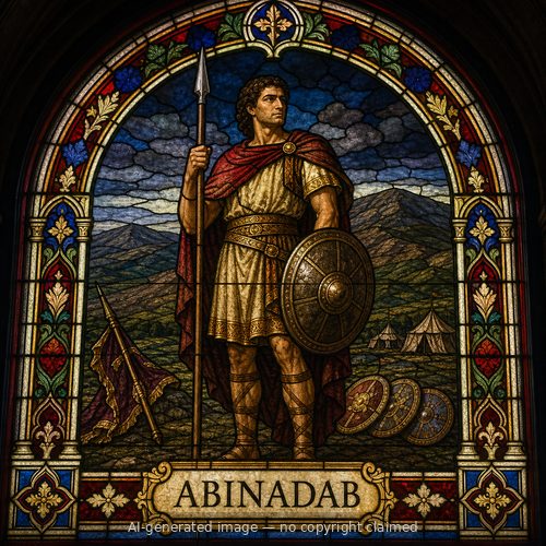 Abinadab — stained-glass style portrait