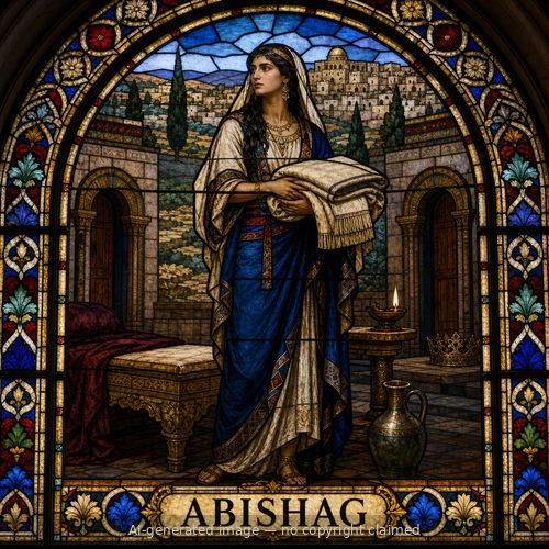 Abishag — stained-glass style portrait