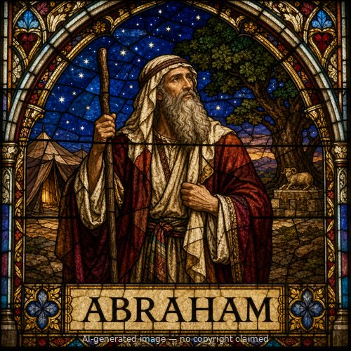 Abraham — stained-glass style portrait