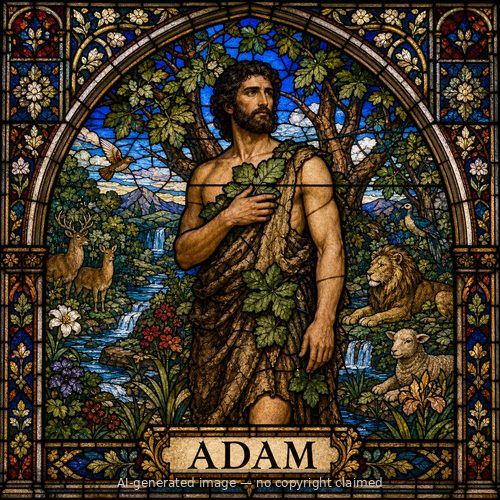 Adam — stained-glass style portrait
