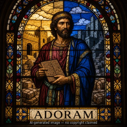 Adoram — stained-glass style portrait
