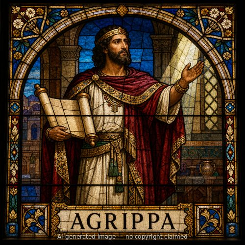Agrippa — stained-glass style portrait