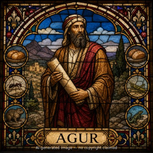 Agur — stained-glass style portrait