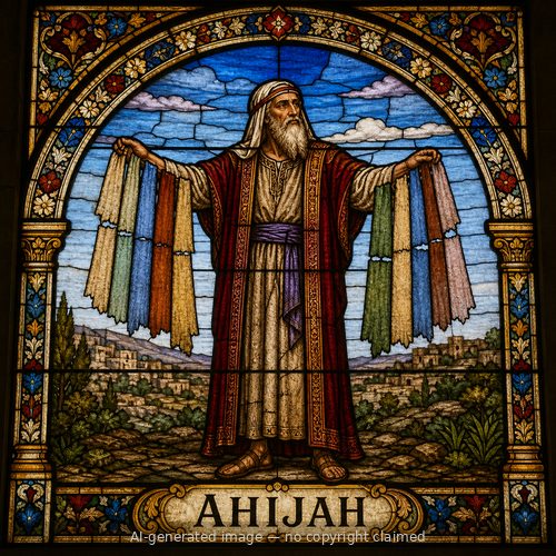 Ahijah — stained-glass style portrait