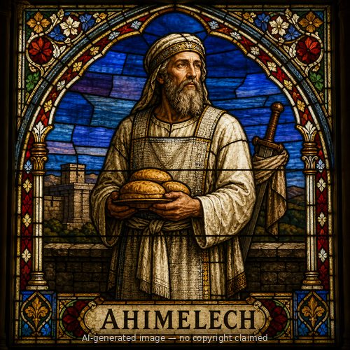 Ahimelech — stained-glass style portrait