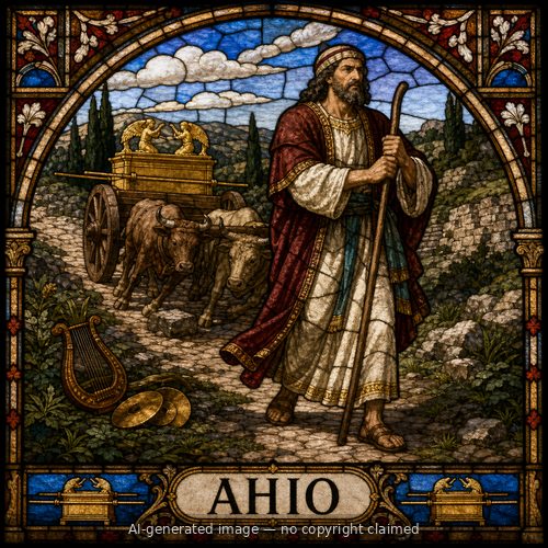 Ahio — stained-glass style portrait