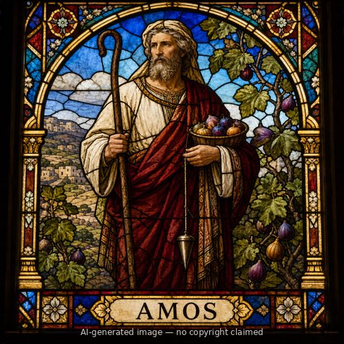 Amos — stained-glass style portrait