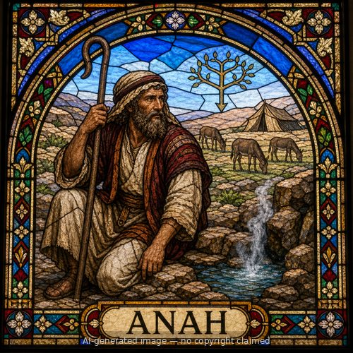 Anah — stained-glass style portrait