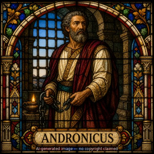 Andronicus — stained-glass style portrait