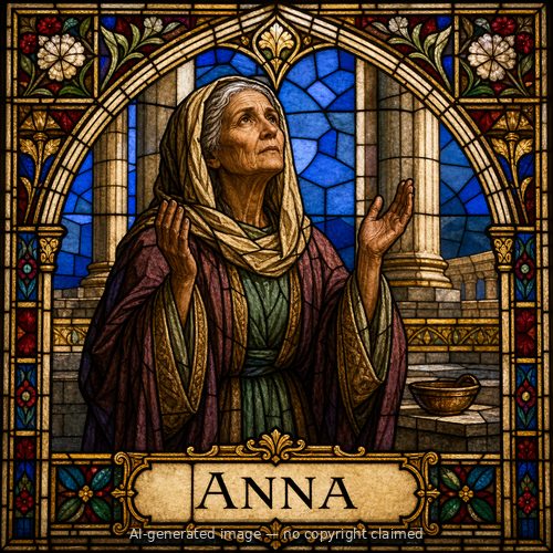 Anna — stained-glass style portrait