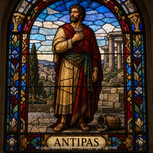 Antipas — stained-glass style portrait