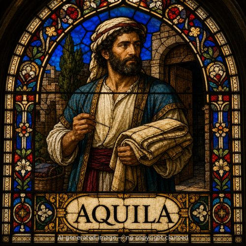 Aquila — stained-glass style portrait