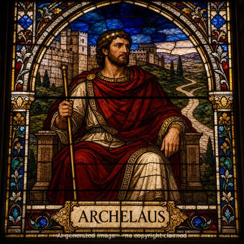Archelaus — stained-glass style portrait