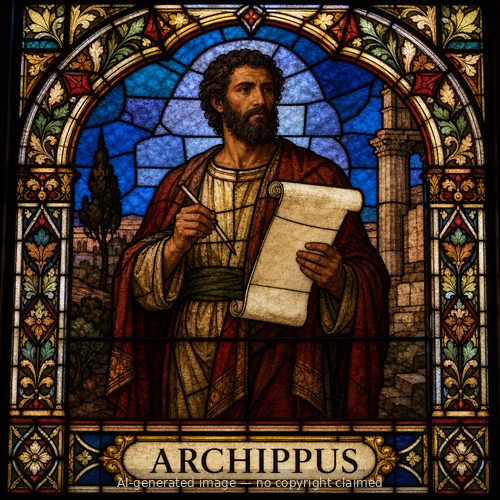 Archippus — stained-glass style portrait
