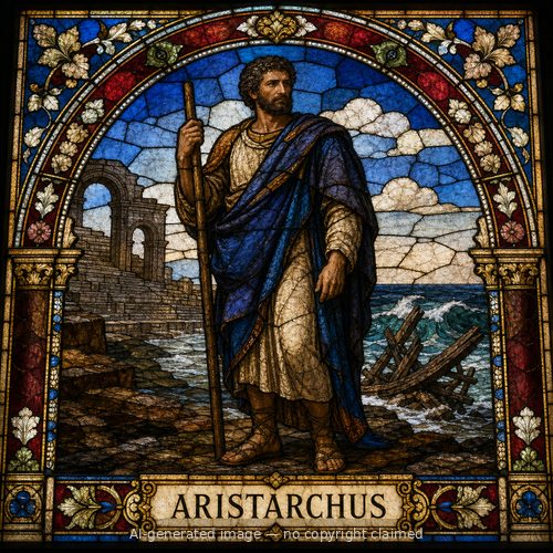 Aristarchus — stained-glass style portrait