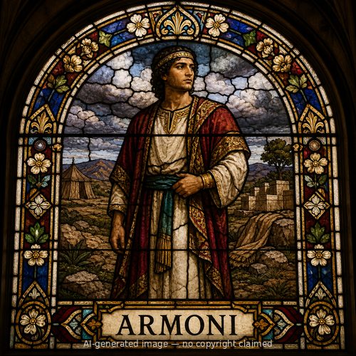 Armoni — stained-glass style portrait