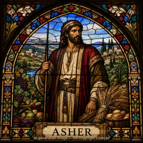 Asher — stained-glass style portrait