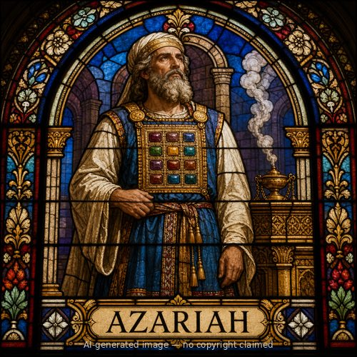 Azariah — stained-glass style portrait