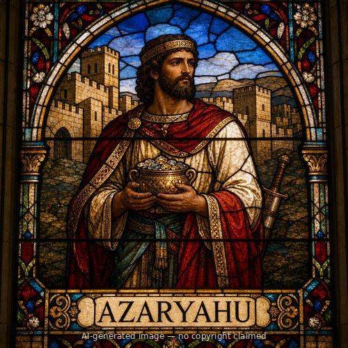 Azaryahu — stained-glass style portrait