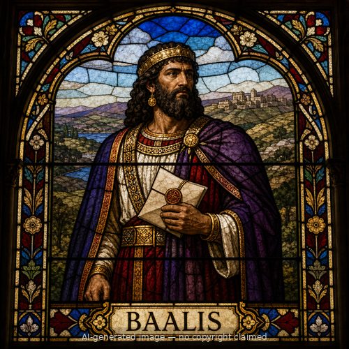 Baalis — stained-glass style portrait