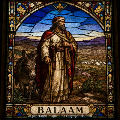 Balaam — stained-glass style portrait