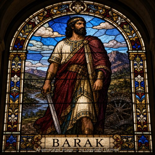 Barak — stained-glass style portrait