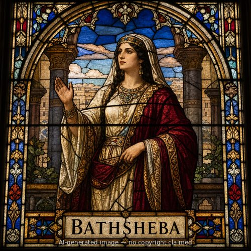 Bathsheba — stained-glass style portrait