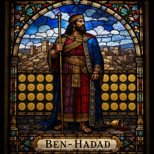 Ben-hadad — stained-glass style portrait