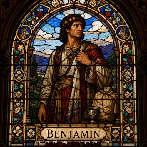Benjamin — stained-glass style portrait