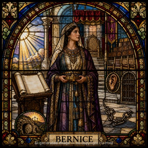 Bernice — stained-glass style portrait