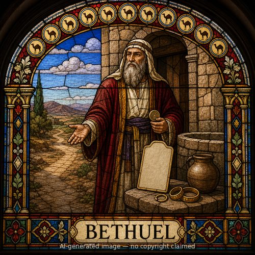 Bethuel — stained-glass style portrait