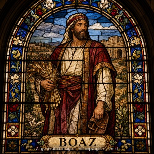 Boaz — stained-glass style portrait
