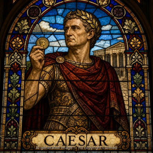Caesar — stained-glass style portrait