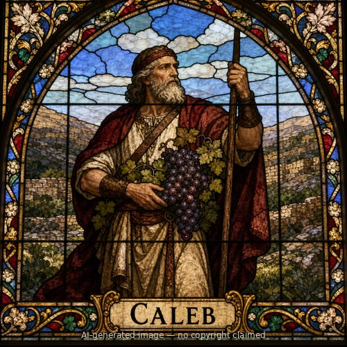 Caleb — stained-glass style portrait