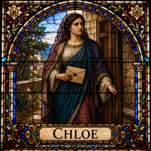 Chloe — stained-glass style portrait