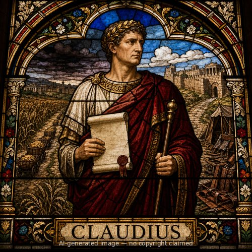 Claudius — stained-glass style portrait